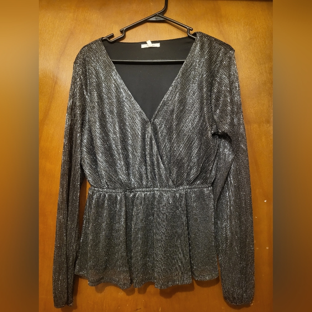 Black Sparkly Blouse